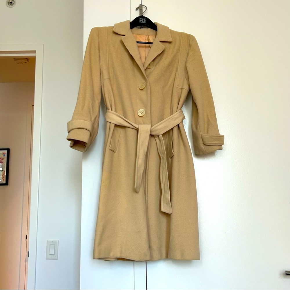 Vintage Adam, Meldrum & Anderson 100% Cashmere Coat with Tie